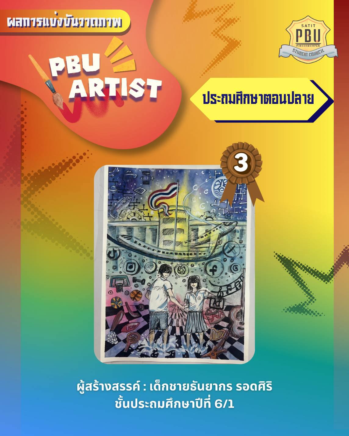 มาแล้วว 🎨 ผลการแข่งขันวาดภาพ PBU... - PBU Student Council | Facebook