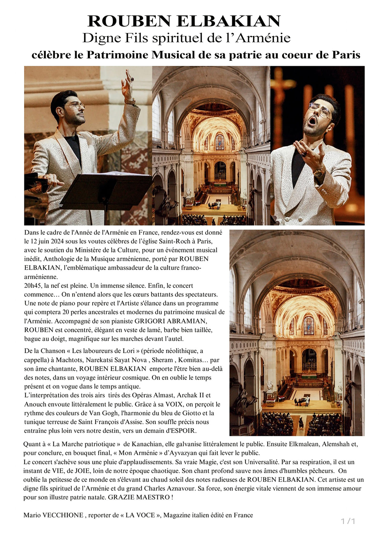 ROUBEN ELBAKIAN , GOLDEN VOICE