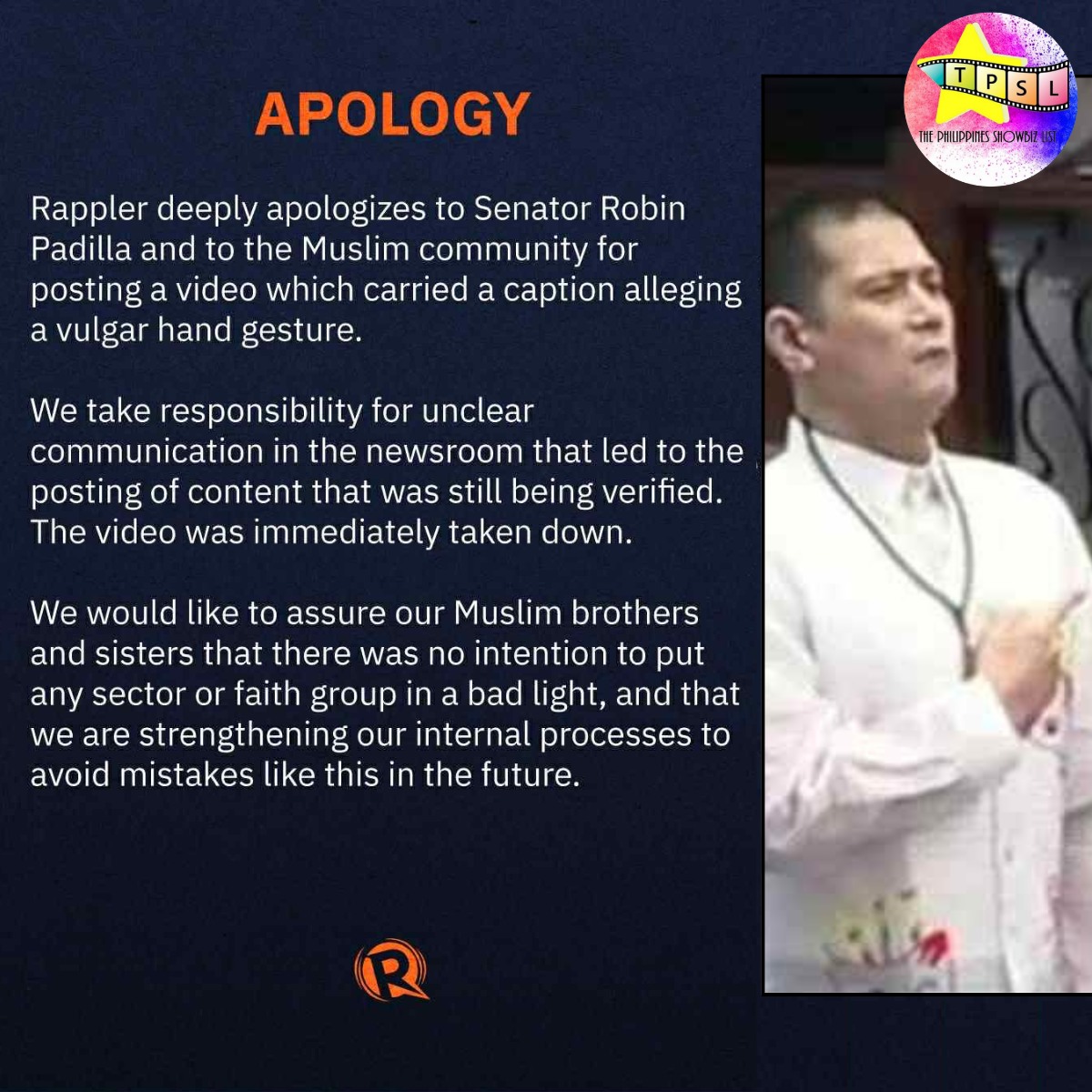 Rappler apologized to... - The Philippines Showbiz List | Facebook