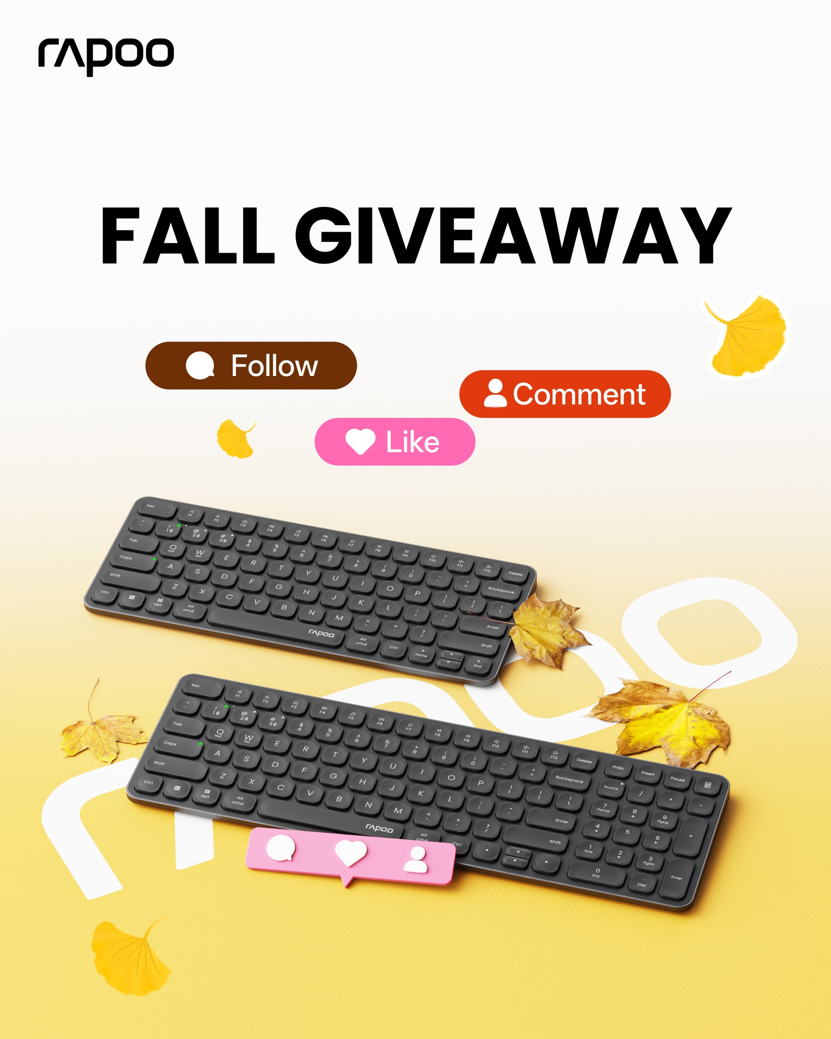 Rapoo - 🍂 Fall Giveaway Alert! 🍂 Fall Vibes + New Keyboard... | Facebook