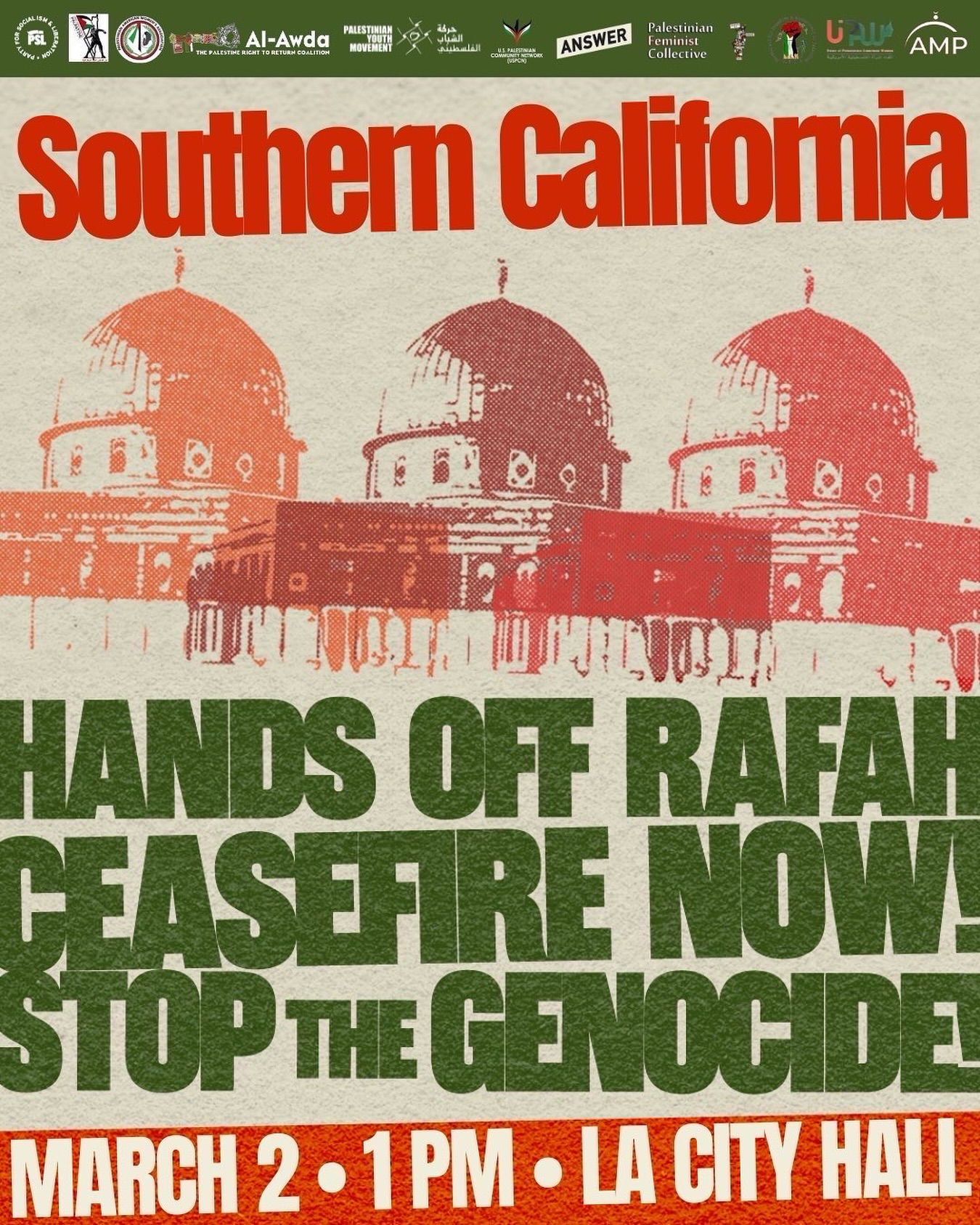 ‼️SO CAL: HANDS OFF RAFAH - As Israel and the US threaten Rafah with ...