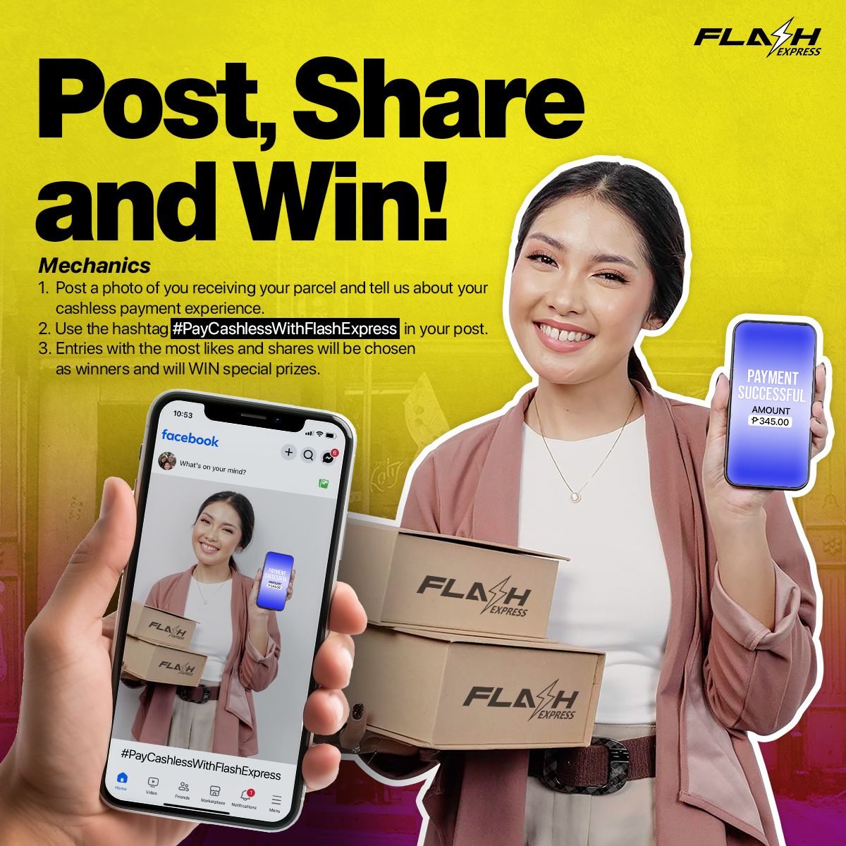 𝐏𝐎𝐒𝐓, 𝐒𝐇𝐀𝐑𝐄, 𝐀𝐍𝐃 𝐖𝐈𝐍! Share... - Flash Express Philippines