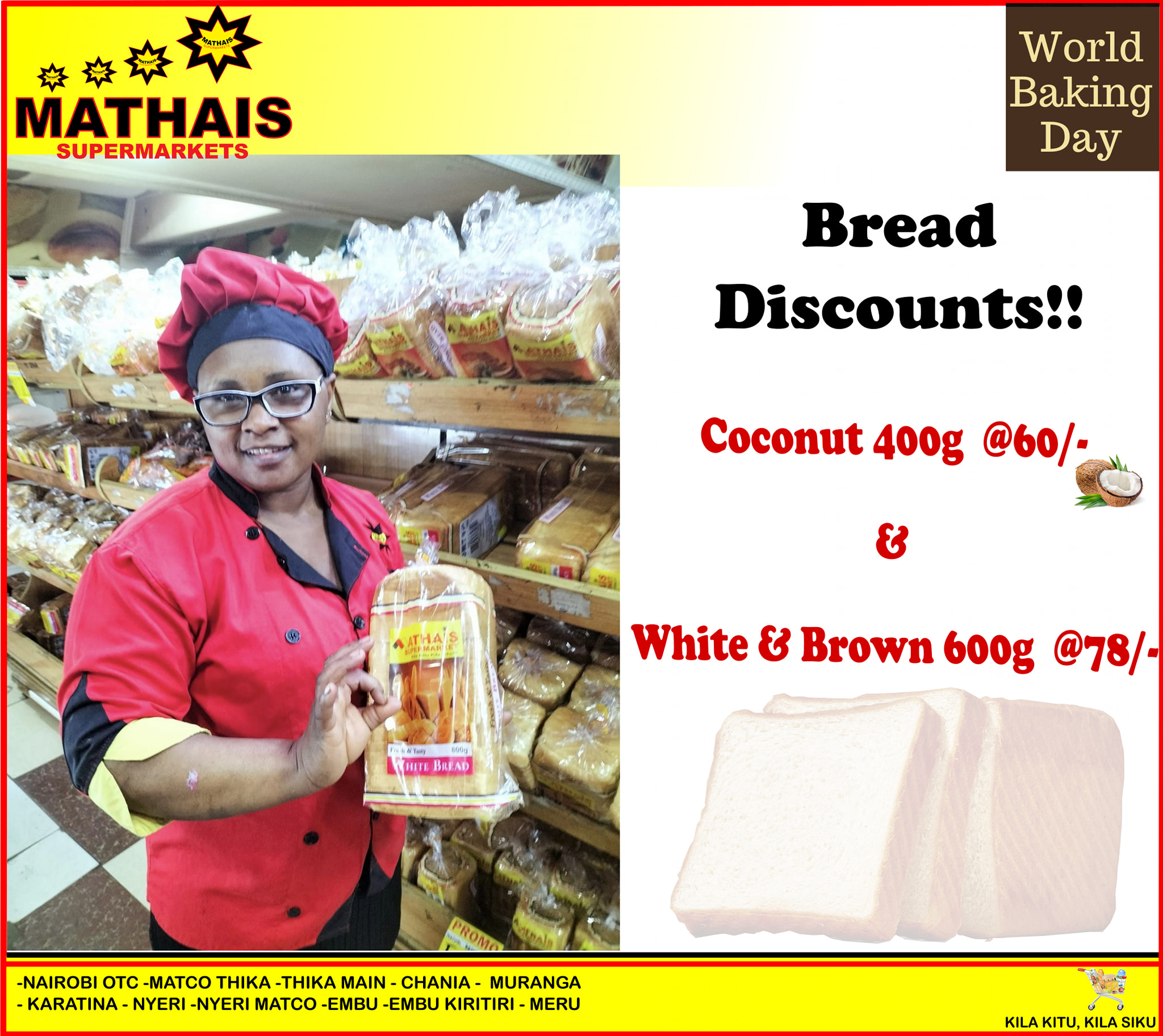 Mathai - Our favorite coconut bread 🍞 now on offer😋 400g @ 60/- & White ...