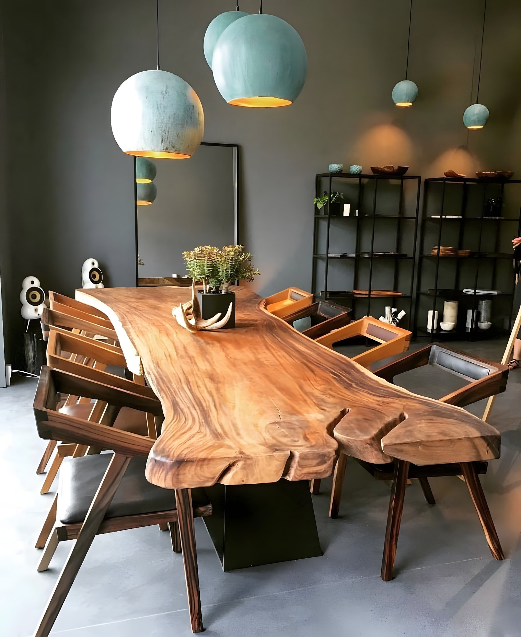 My - A modern dining room radiates possibility, anchored by a stunning ...