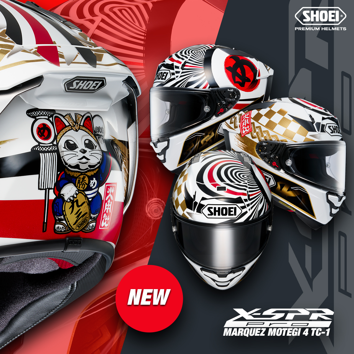 SHOEI X-FOURTEEN Marc Marquez BLACK CONCEPT 2.0 Now available