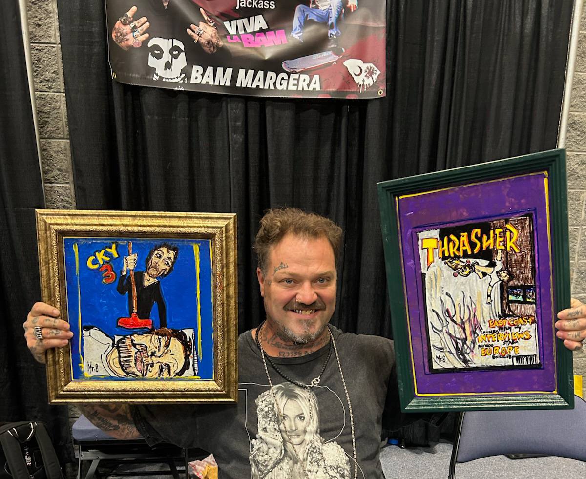bam margera tackle box 54mm Hardline 95a Slime Balls Guest Skateboard Wheels you can execute tricks from either end of the board ComingSoon's @tyler.treese caught up with