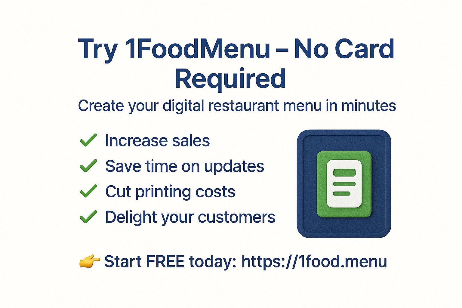 1Food Menu