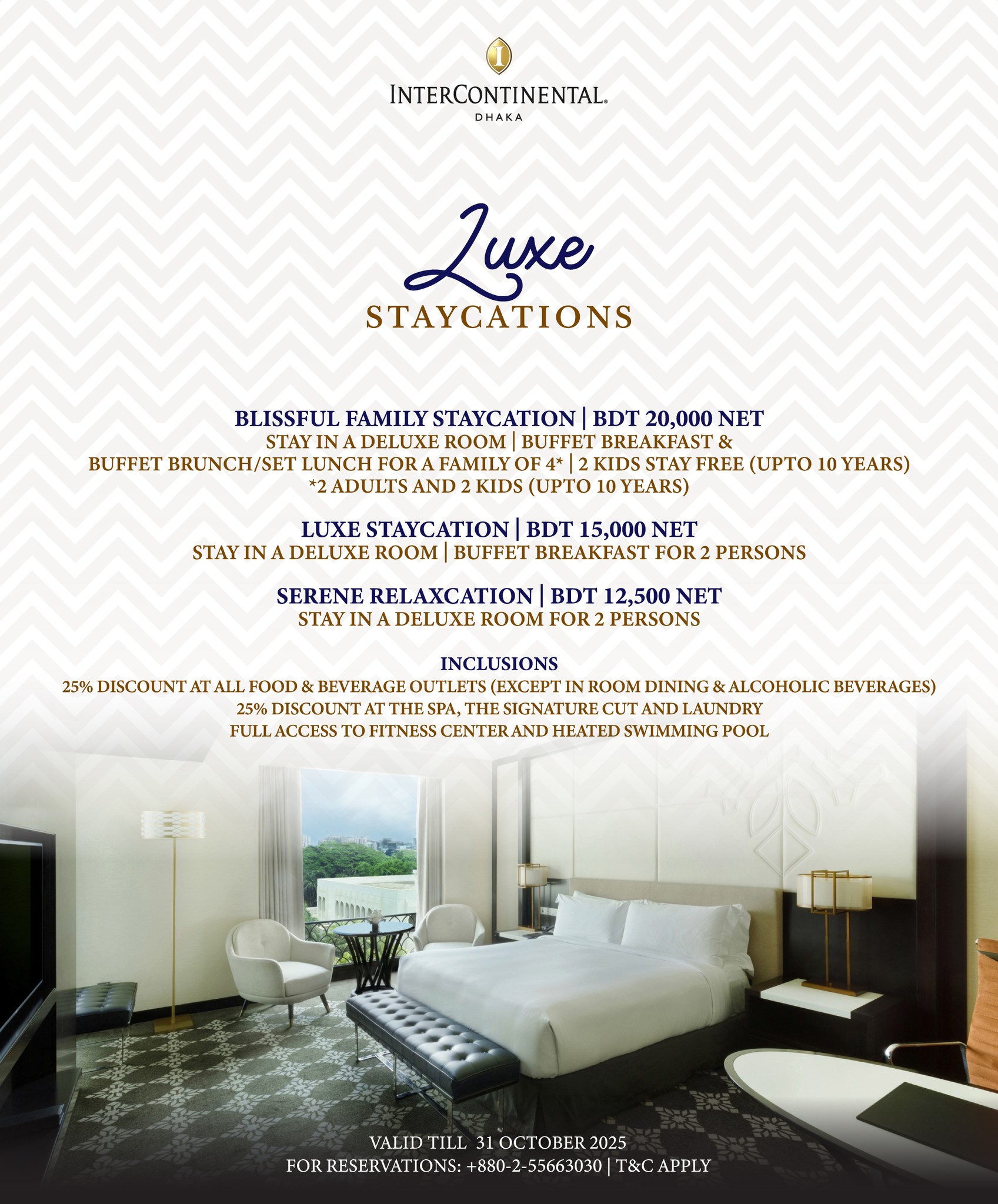 Enjoy Luxe Staycations at... - InterContinental Dhaka | Facebook