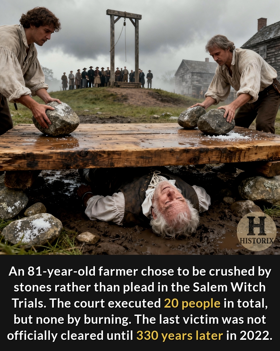 Historix - He chose stones over a trial. During the Salem witch trials ...