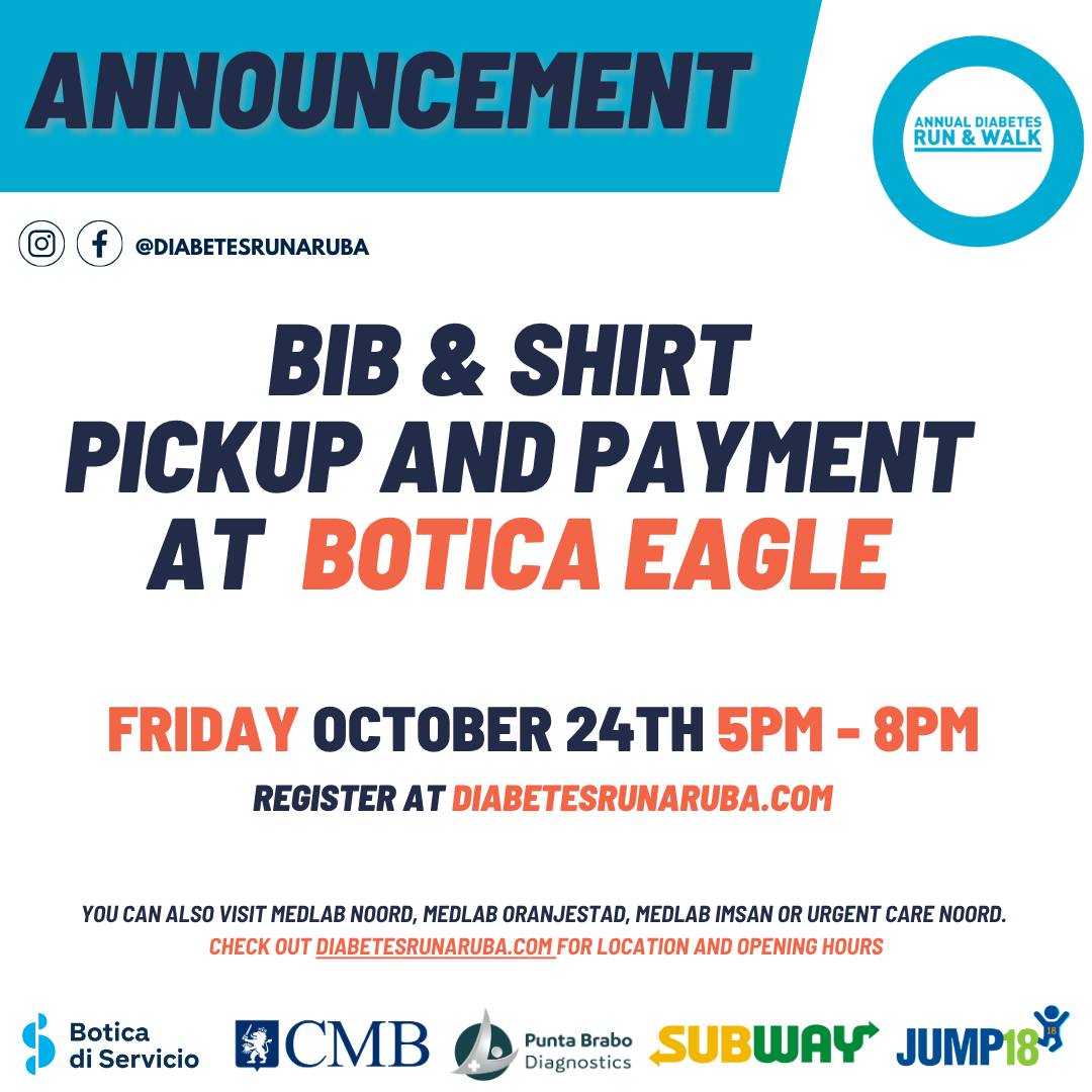 📣 BIB & SHIRT PICKUP THIS FRIDAY at... - Diabetes Run & Walk | Facebook