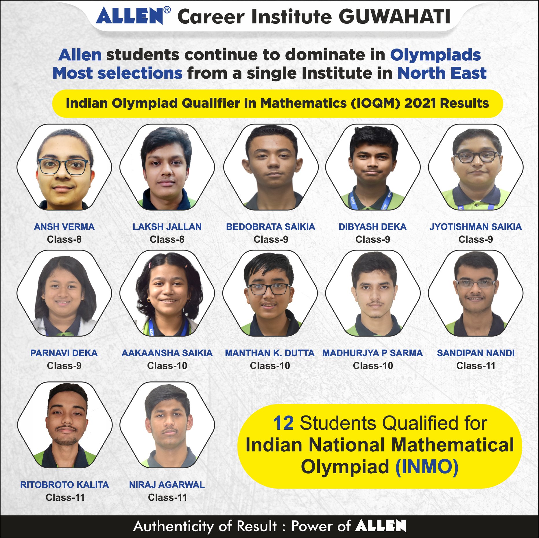 ALLEN Assam - 📣 ALLEN Result: Indian Olympiad Qualifier in... | Facebook