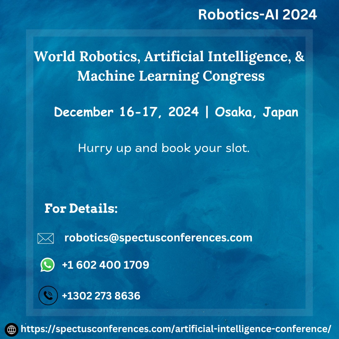 World Robotics, Artificial Intelligence and Machine Learning Congress