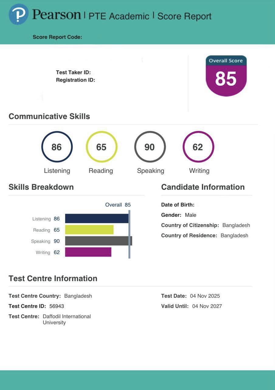 PTE Preparation Bangladesh. | Got my desired PTE score yesterday | Facebook
