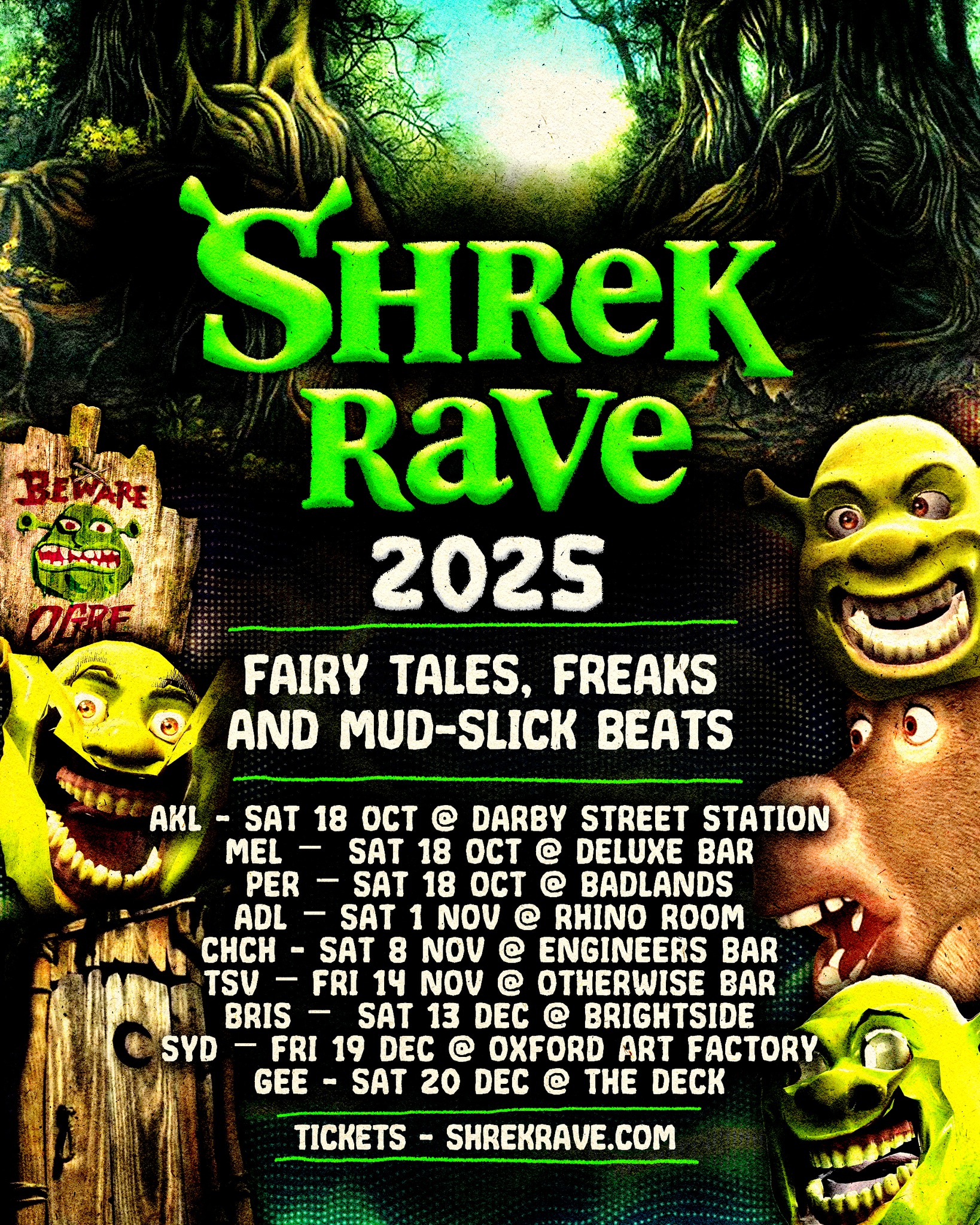 SHREK RAVE MELBOURNE