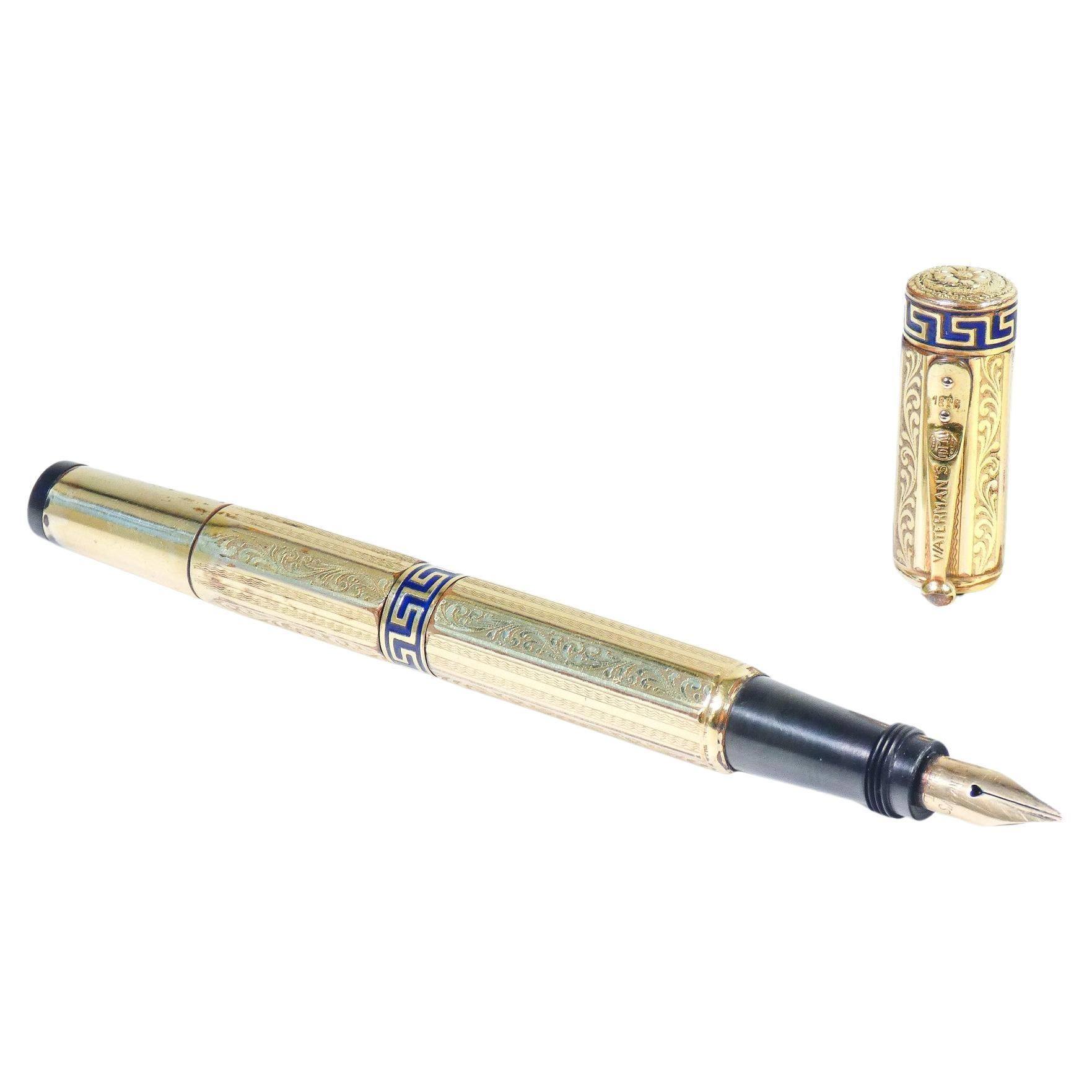 vintage Waterman Taperite lever-filling fountain pen from the 1940s
