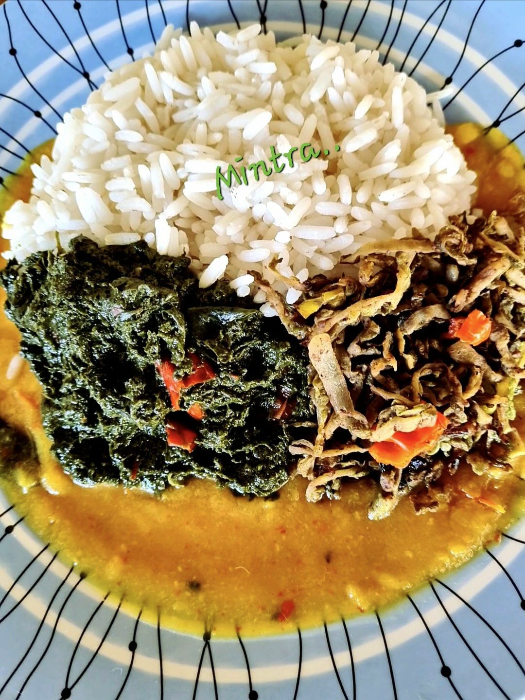 Lunch...Dhal, rice 🍚, Fried carilla, and bhagie. | Facebook