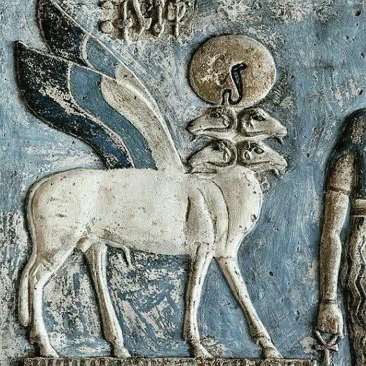 Egyptology - The four-headed, winged ram is a powerful and rare image ...