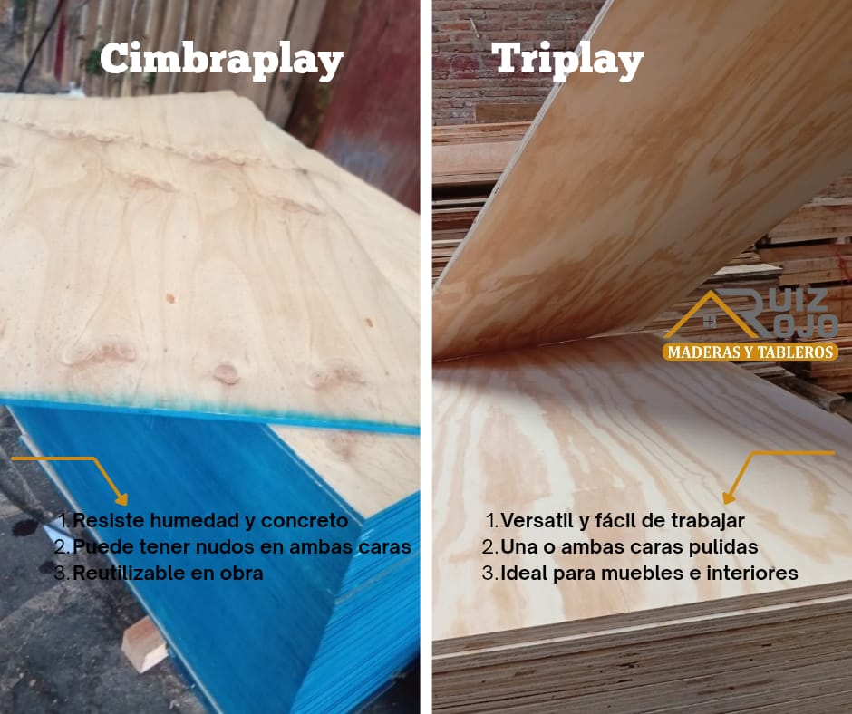 Maderas - 🪵 ¿Cimbraplay o Triplay? 🤔 ¿Cuál es mejor? Depende del uso ...