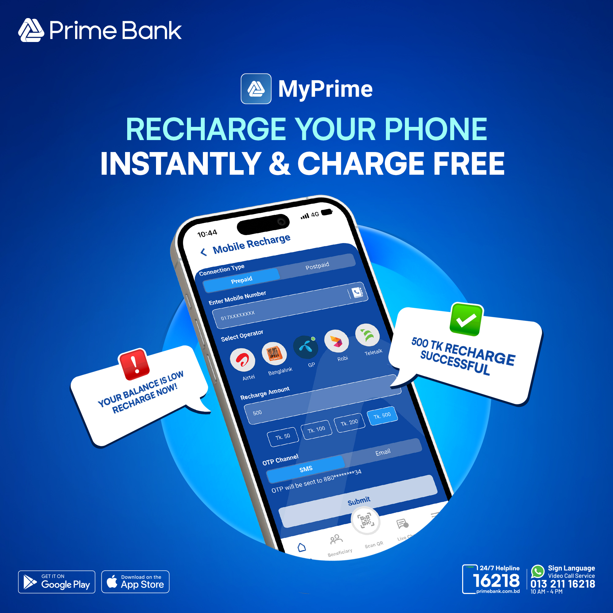 Prime Bank - Recharge your phone in seconds with MyPrime–... | Facebook
