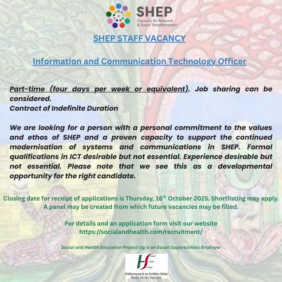 The Social - We are hiring for a new member of the SHEP Staff Team ...