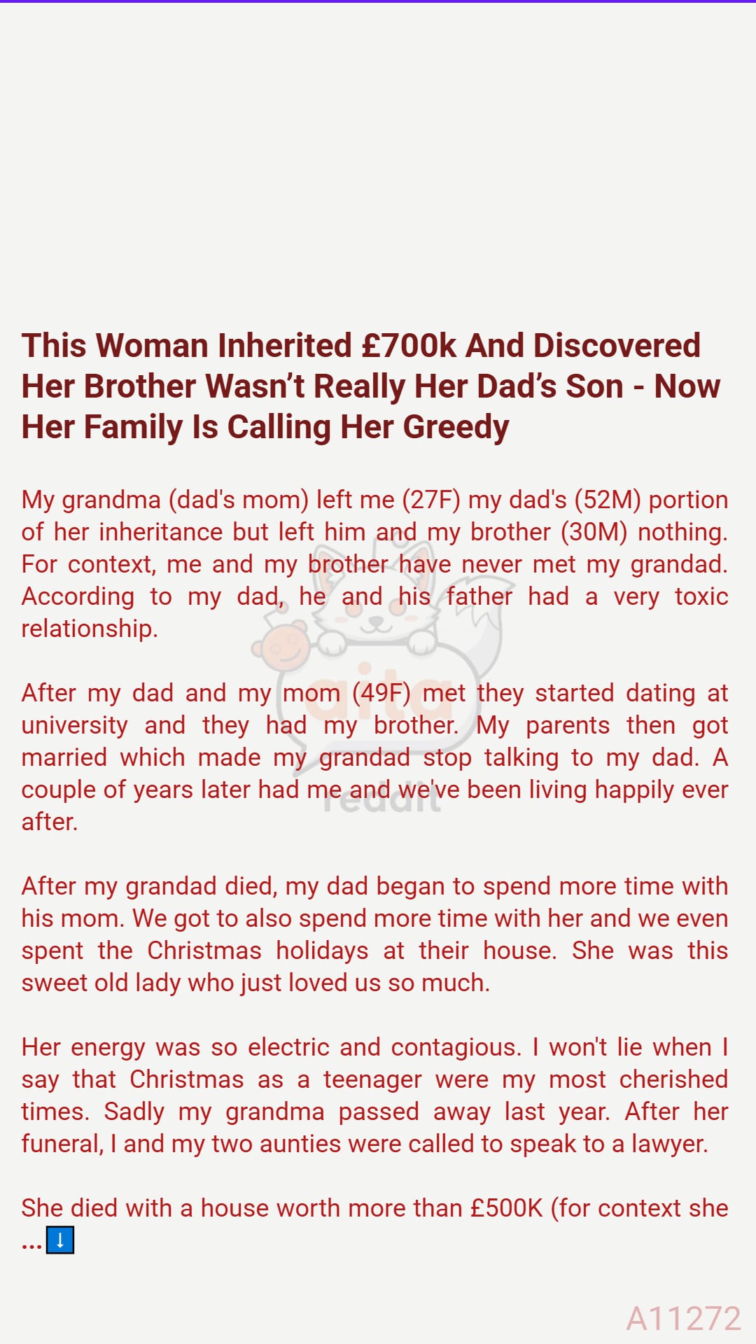 Reddet - This Woman Inherited £700k And Discovered Her 🌹 Brother Wasn’t ...