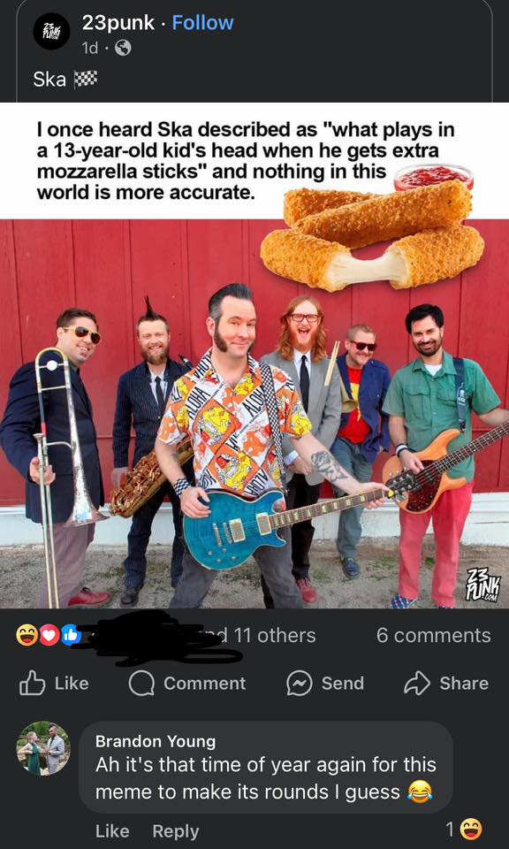 Tagging Brandon in the Cheestick Ska Meme Daily Till he Blocks This ...