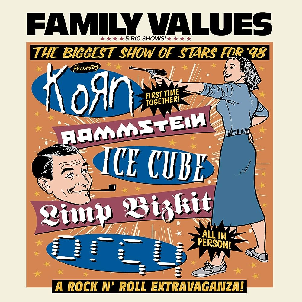Released 1999 'Family Values Tour '98,' an audio and video