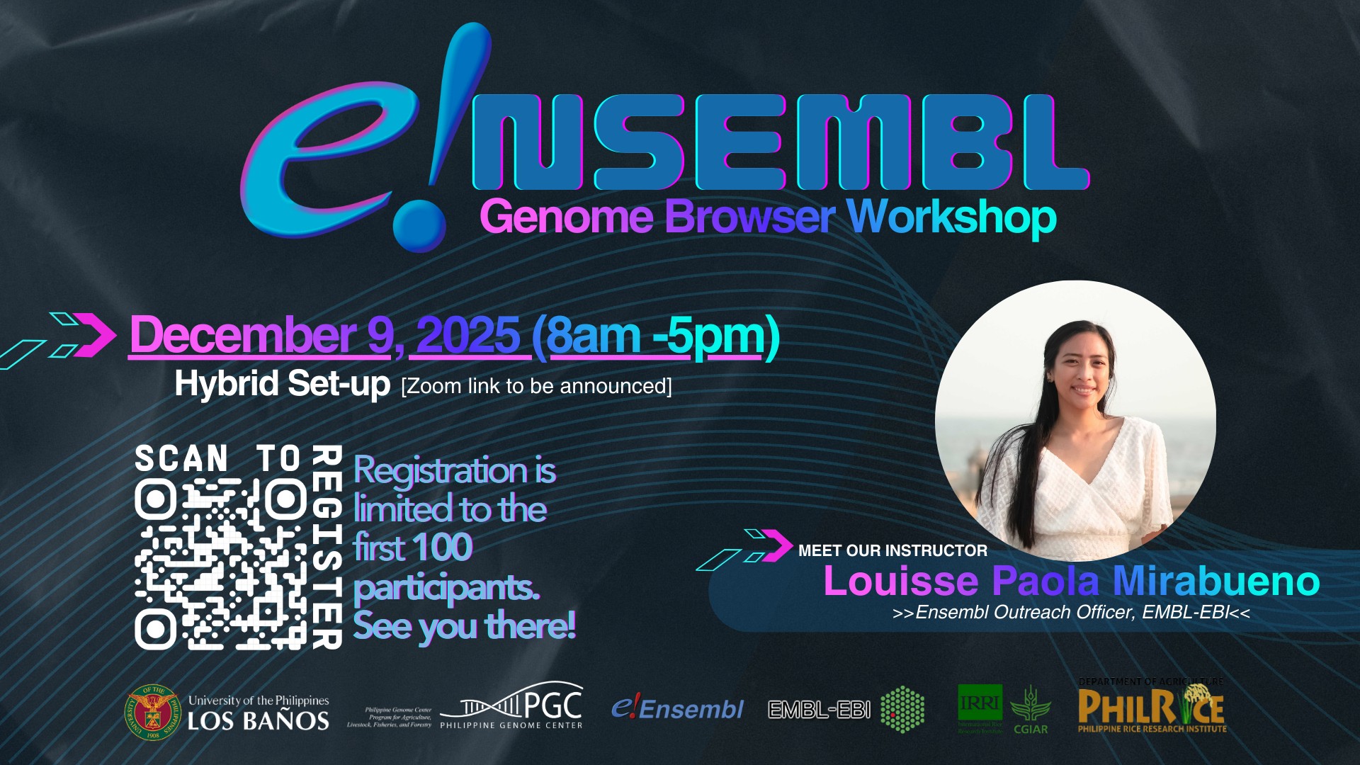 PGC Agriculture - ‼️ Ensembl Genome Browser Workshop —... | Facebook