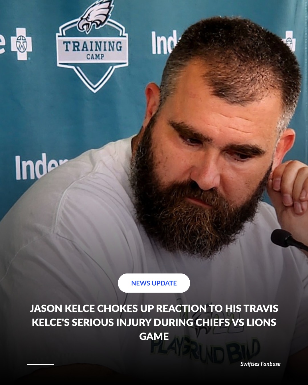 Swifties - Such a gut-wrenching moment, guys… 💔 Jason Kelce was visibly ...