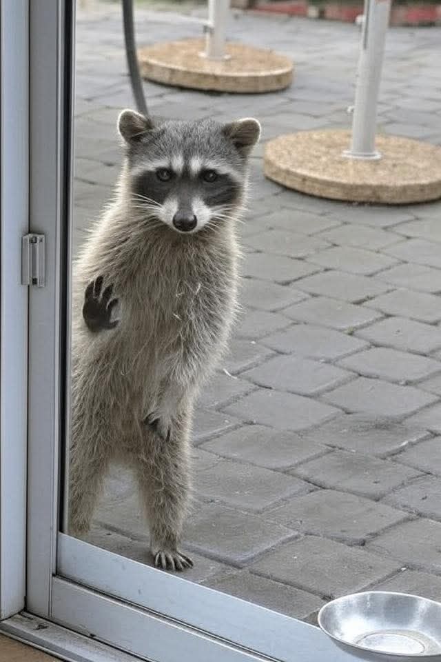 Yes, a raccoon can easily stand on its hind legs! | Facebook
