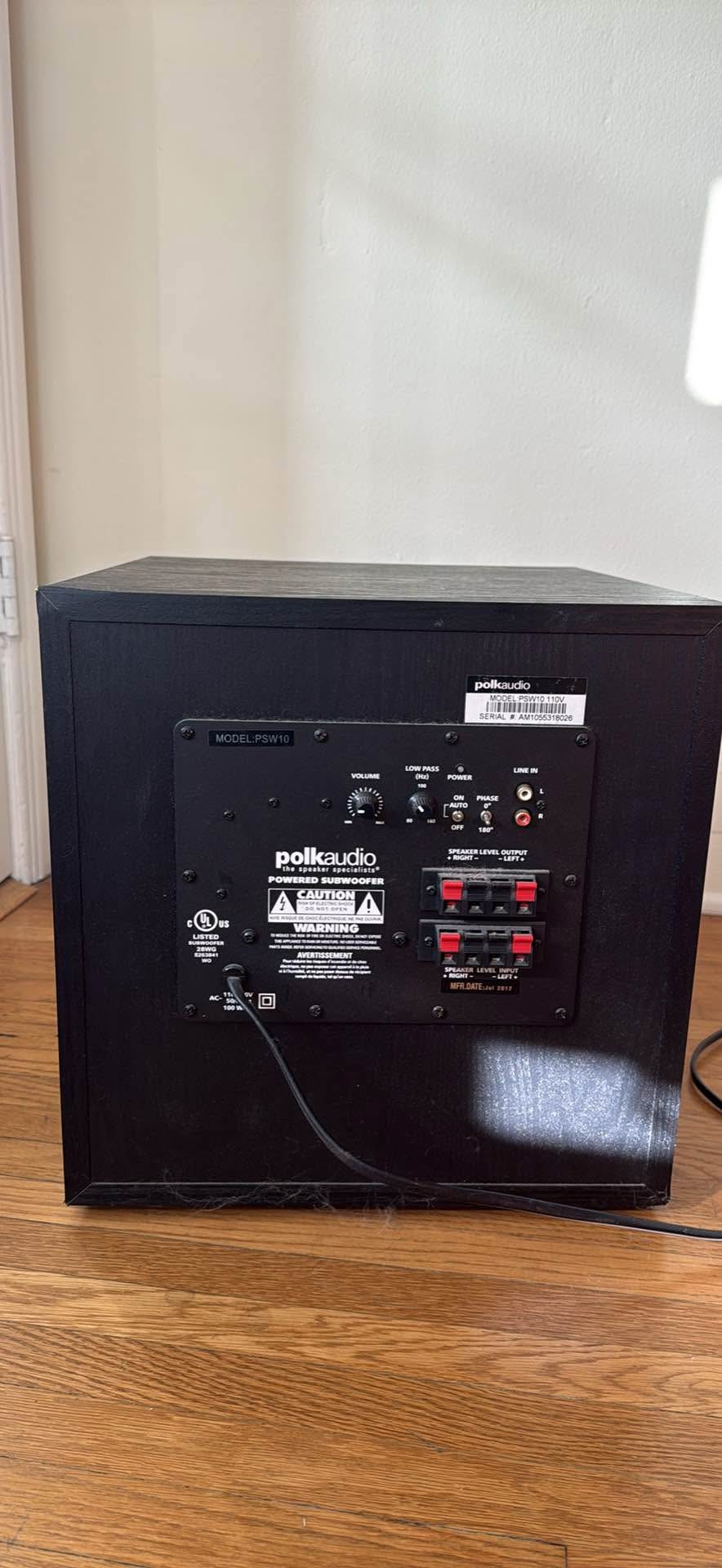Polk Subwoofer - Speakers & Subwoofers - Los Angeles, California ...