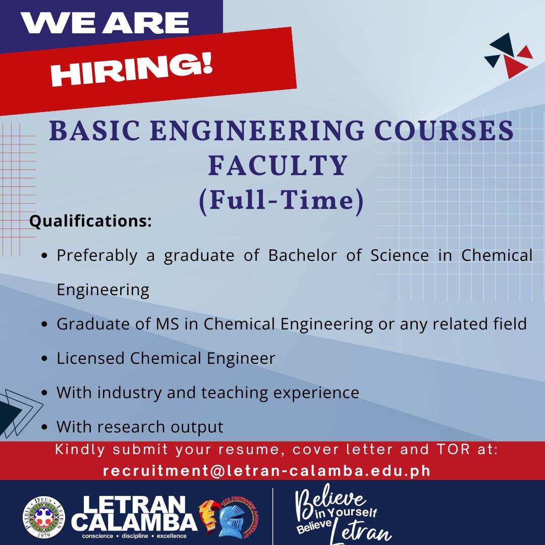 Letran Calamba Careers | Calamba