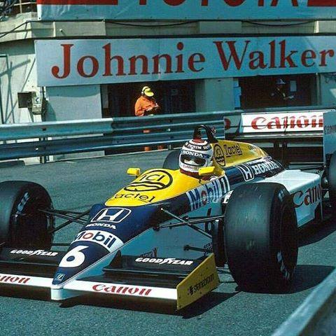 Nelson Piquet at Williams FW11 Honda turbo V6 - Monaco Grand Prix