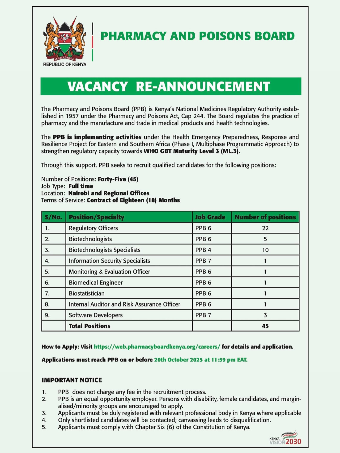 Job - The Pharmacy and Poisons Board seeks to recruit qualified ...