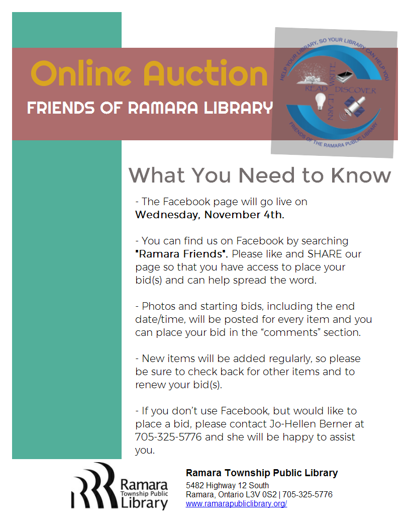 Our Friends of the Ramara... - Ramara Township Public Library | Facebook