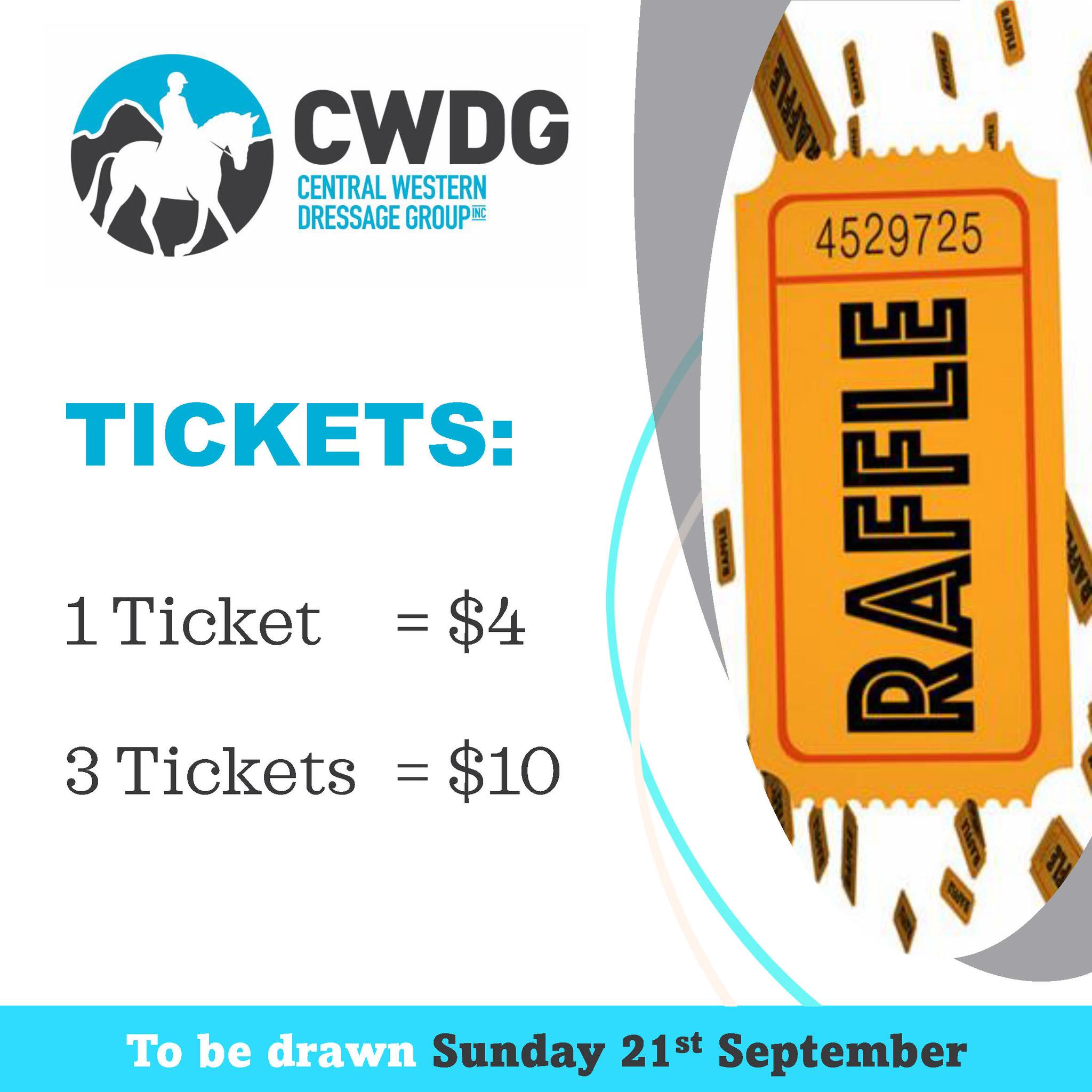 🎟️ Raffle tickets on... - Central Western Dressage Group NSW | Facebook