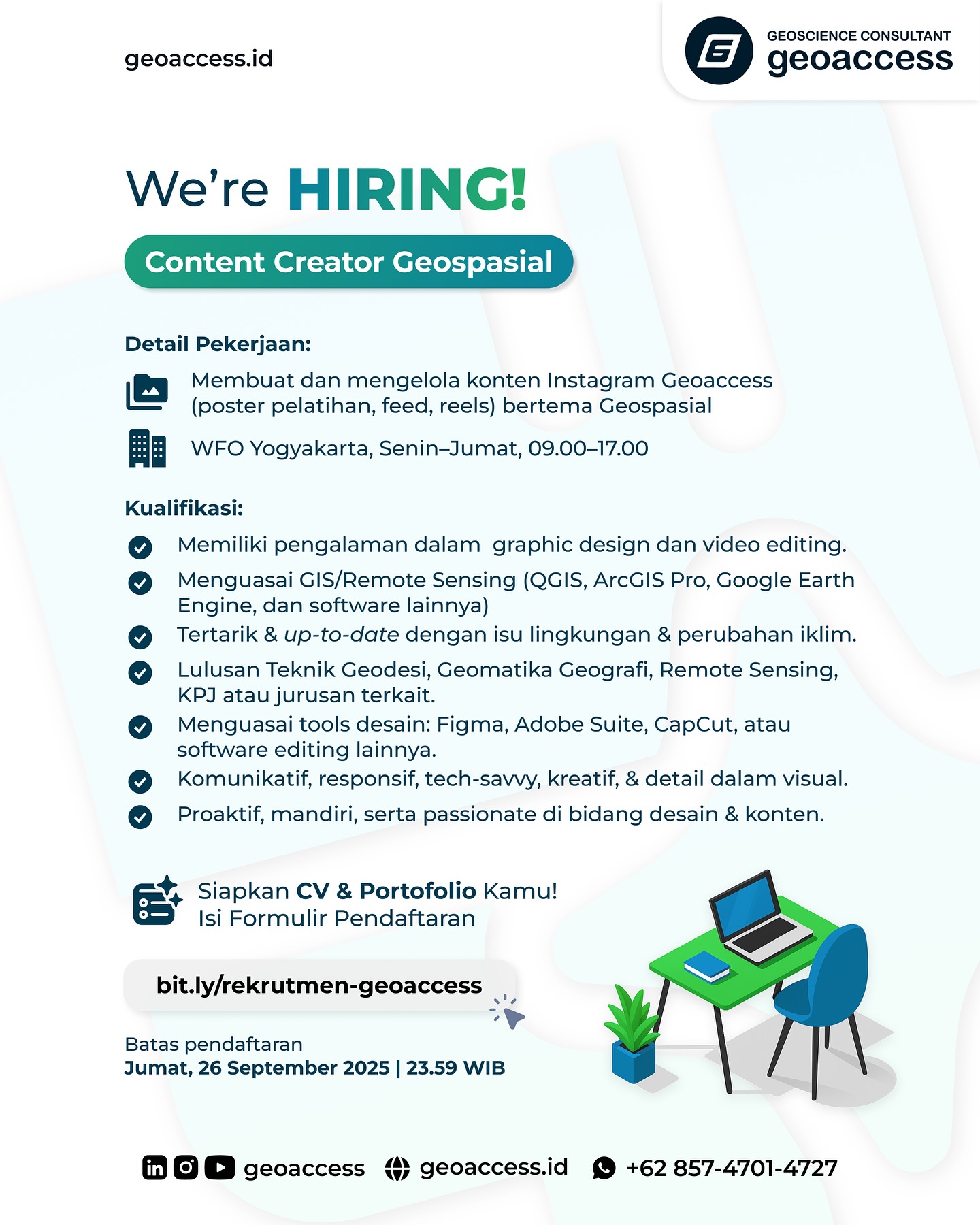 We’re Hiring! Geoaccess Indonesia... - Geoaccess Indonesia | Facebook