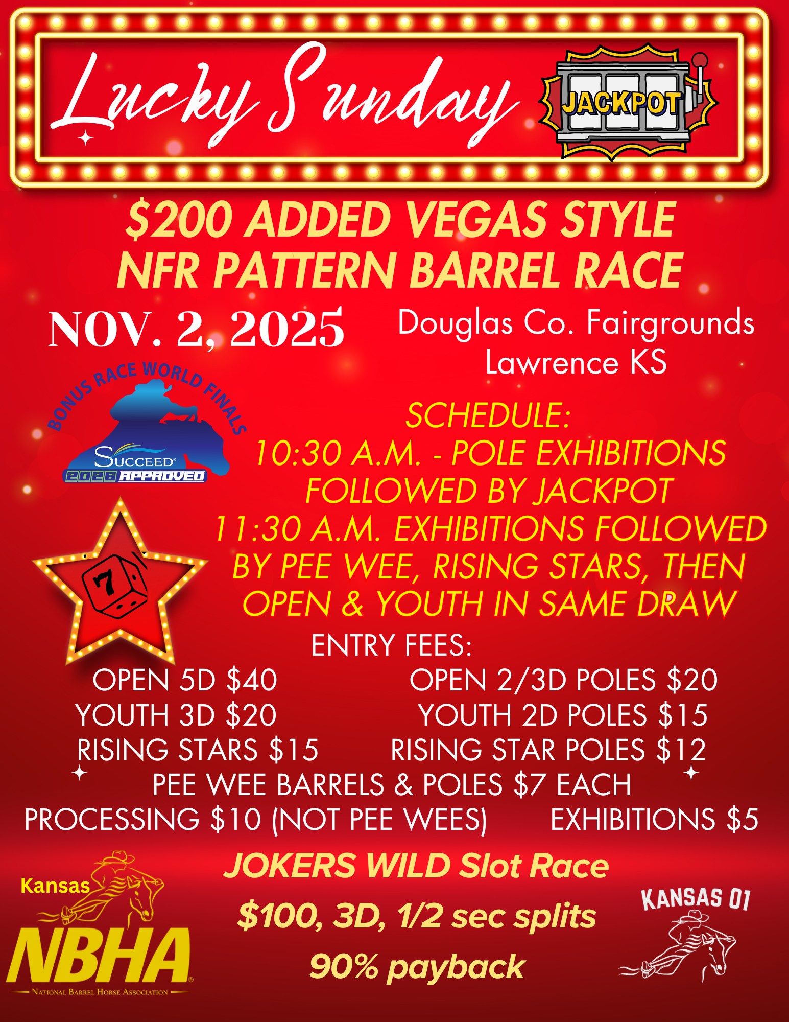 Lucky Sunday NFR PATTERN Barrel Race
