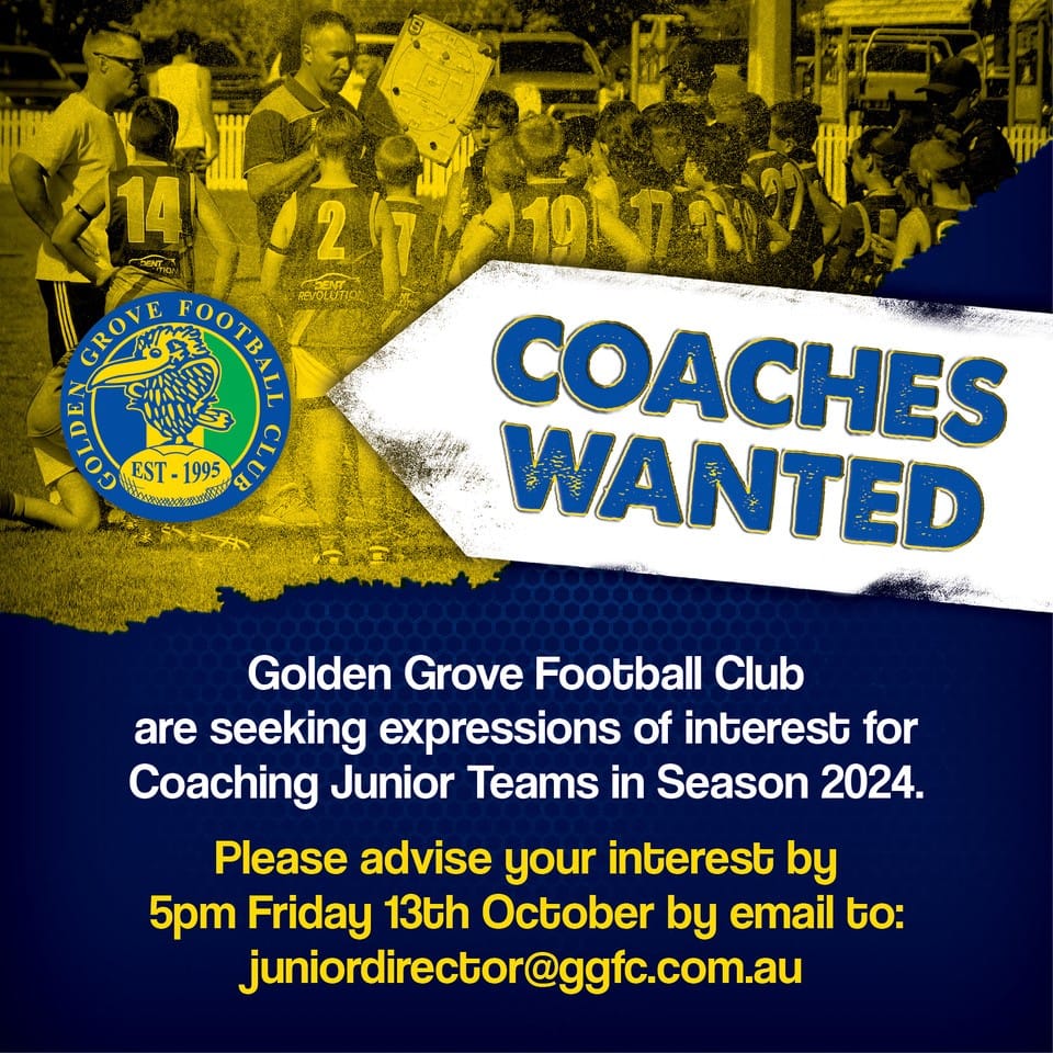 Now that 2023 season is done... - Golden Grove Football Club