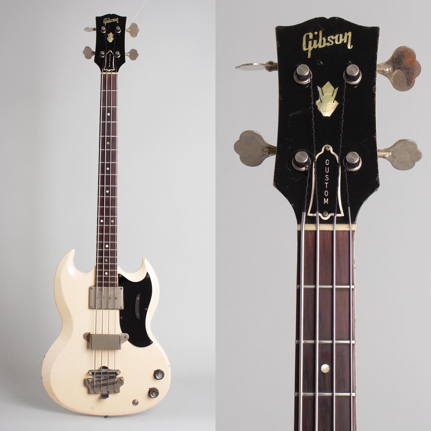 A 1966 Gibson EB-2 Special with an ebony fretboard and special 