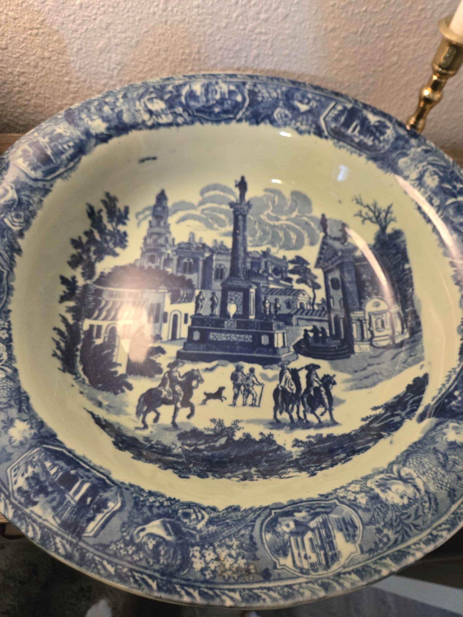 Antique c.1880 Victoria Ware Ironstone Flow Blue Pitcher & Wash Basin ...