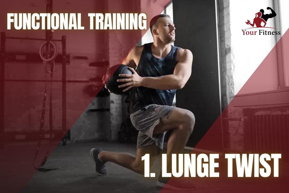 Body - 5.ตัวอย่างท่าออกกำลังกาย แบบ Functional Training 1. Lunge Twist ...