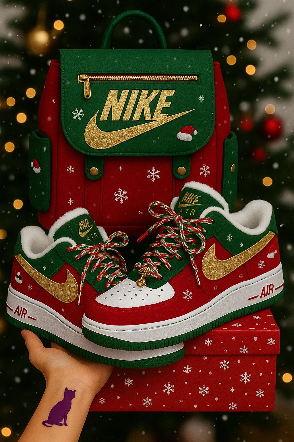 The perfect tree topper 🎄 The Nike Ja 2 'Xmas' is carefully