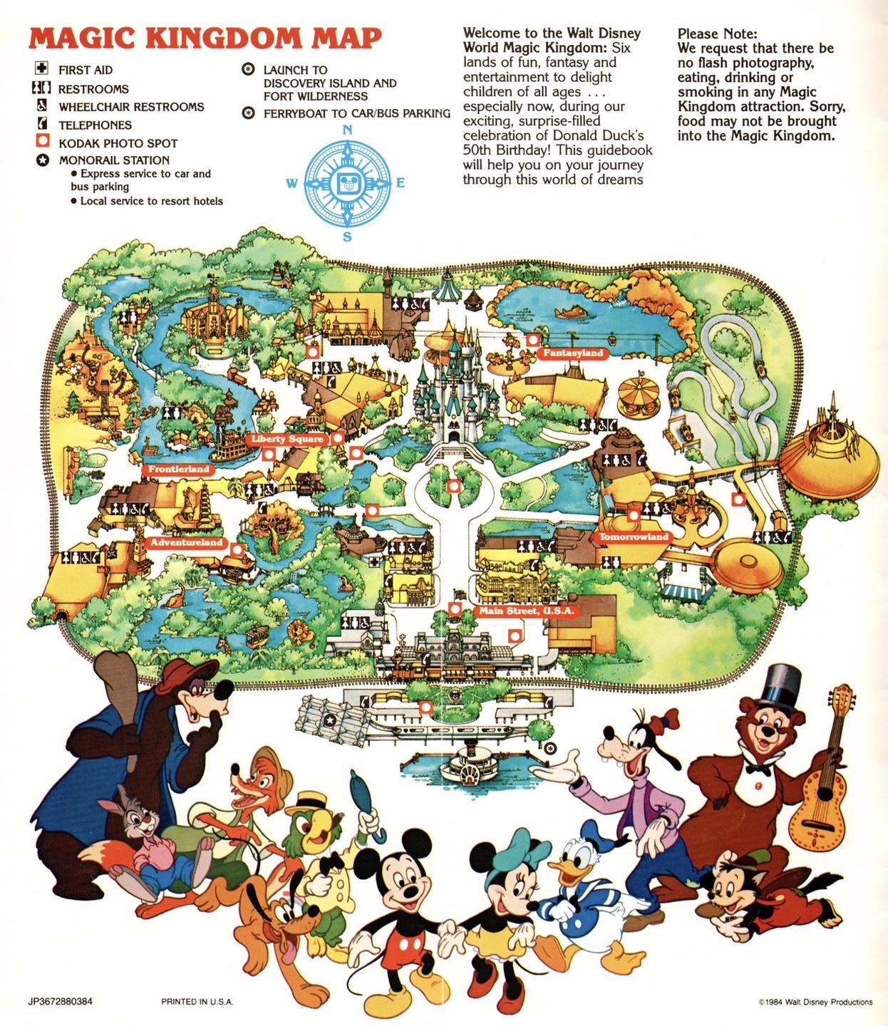 Vintage 1978 Disneyland map found at Goodwill