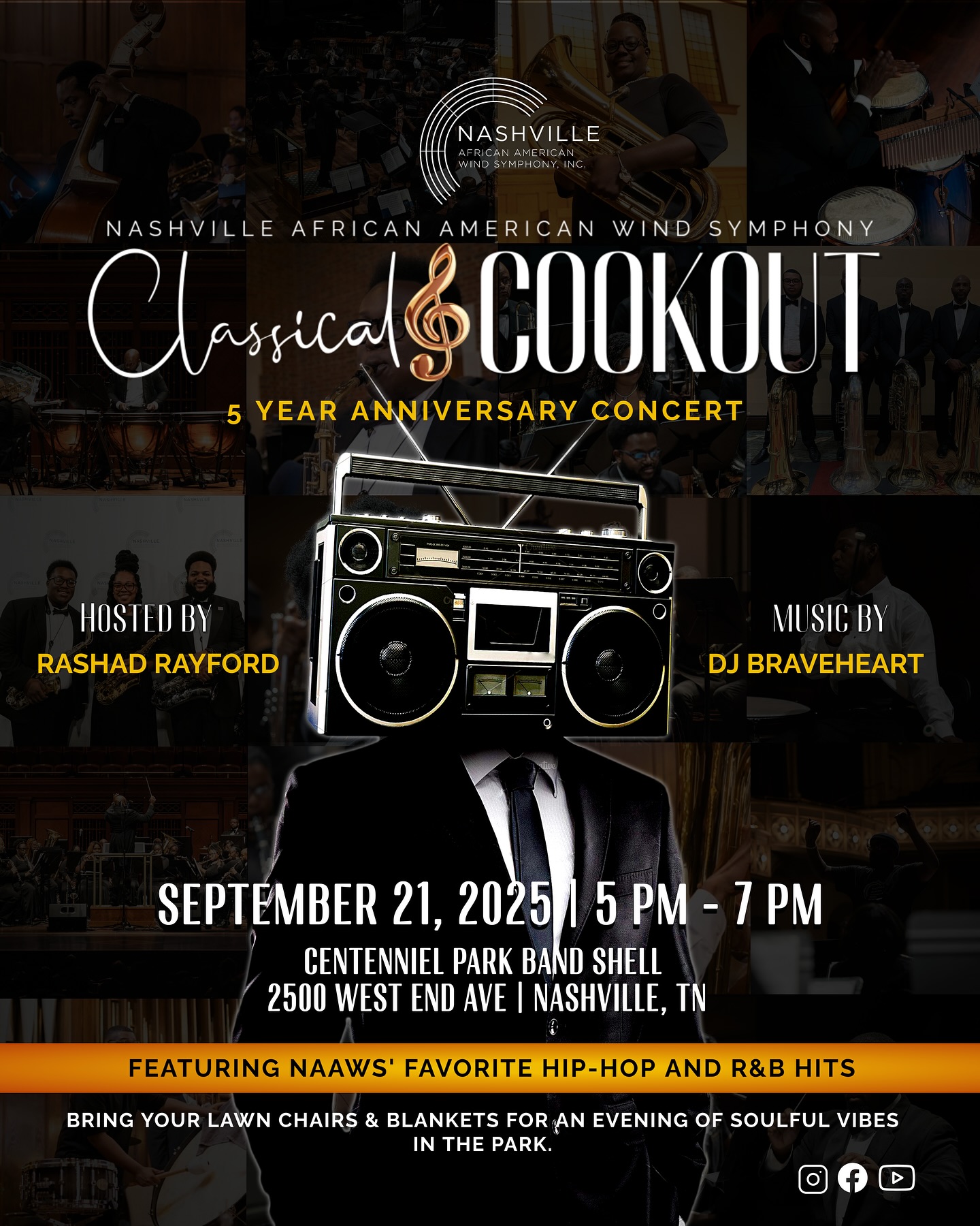 Celebrate 5 years of NAAWS at The Classical Cookout! 🎶 Join us at