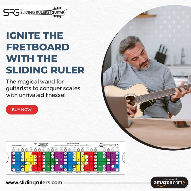 Règle Coulissante Pour Gammes De Guitare – Outil D'apprentissage Des Gammes Pentatoniques, Diatoniques Et Modes (débutants)