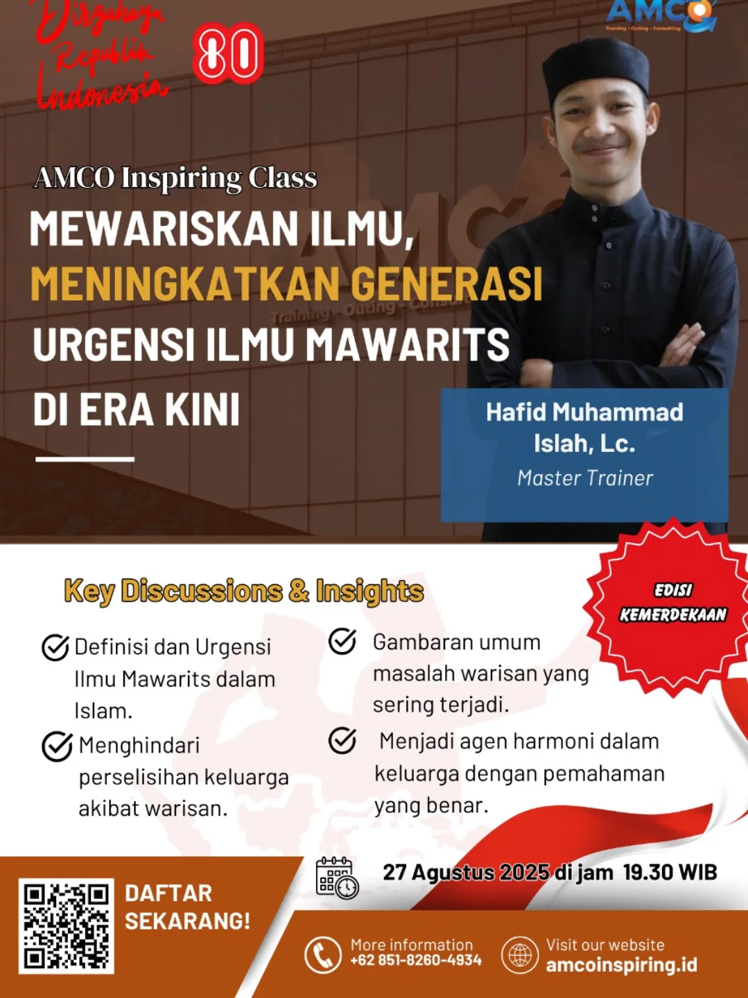 AMCO - 📢 AMCO Inspiring Class: Mewariskan Ilmu, Meningkatkan Generasi ...