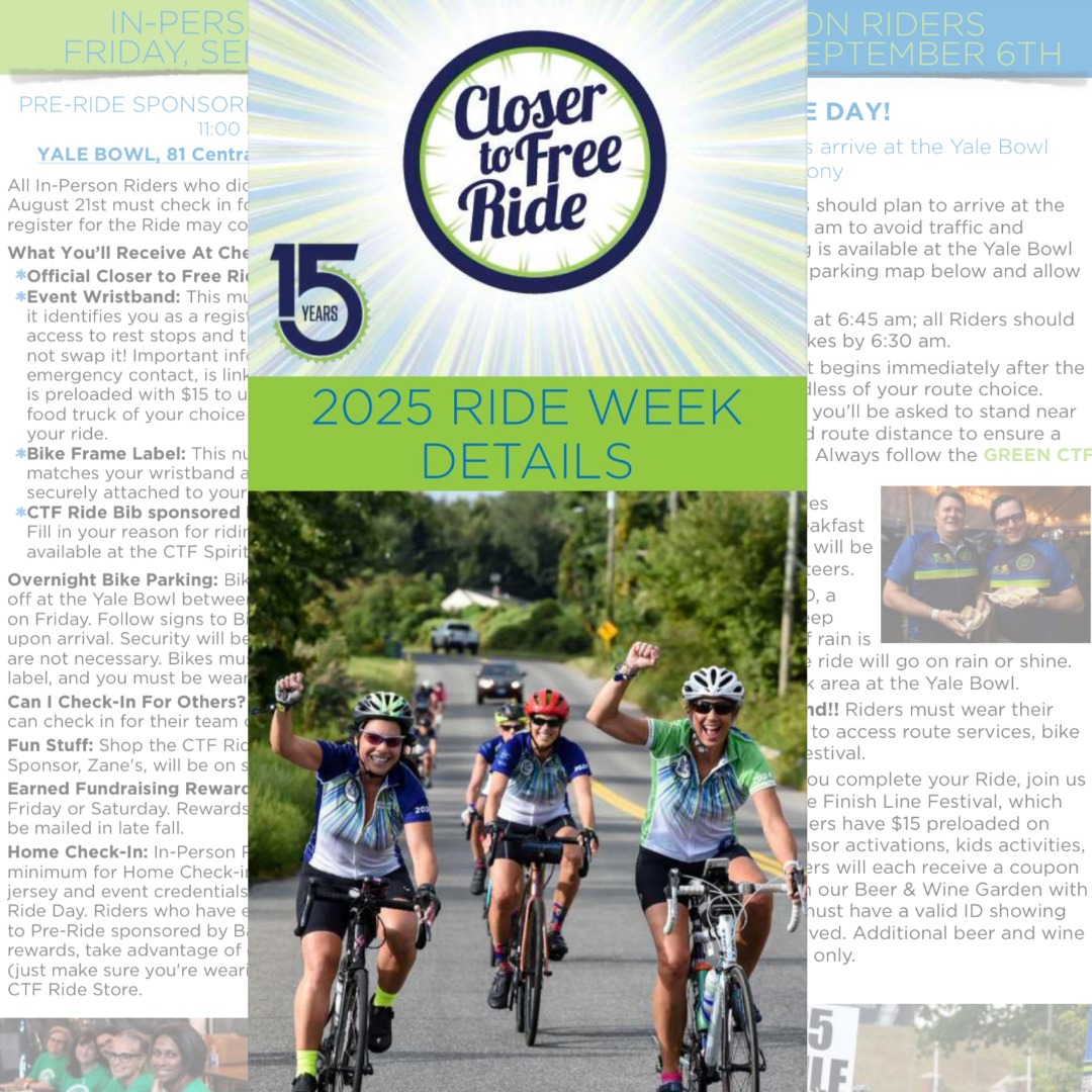 The 2025 Ride Week Details document... - Closer to Free Ride | Facebook