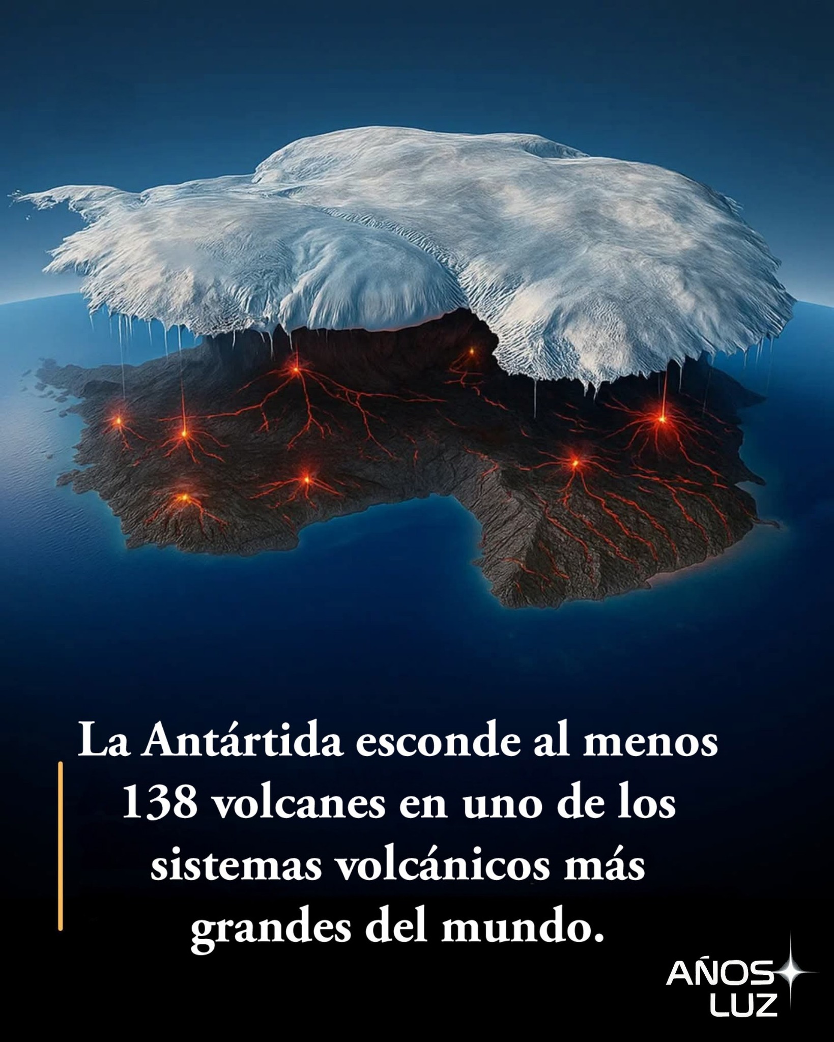 Años - La Antártida esconde uno de los sistemas volcánicos más grandes ...