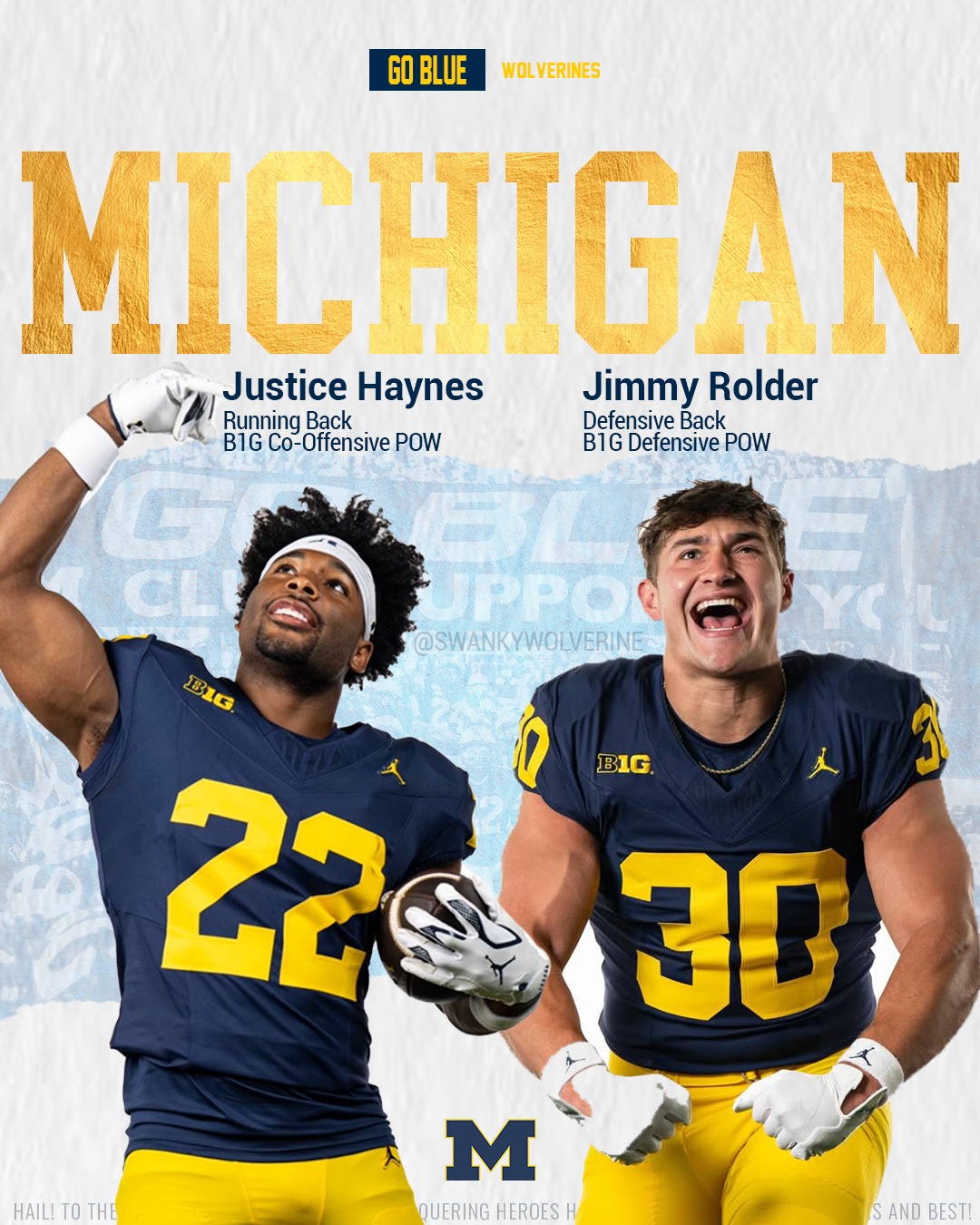 Swanky - Congratulations to Jimmy Rolder (B1G Defensive Player of the ...